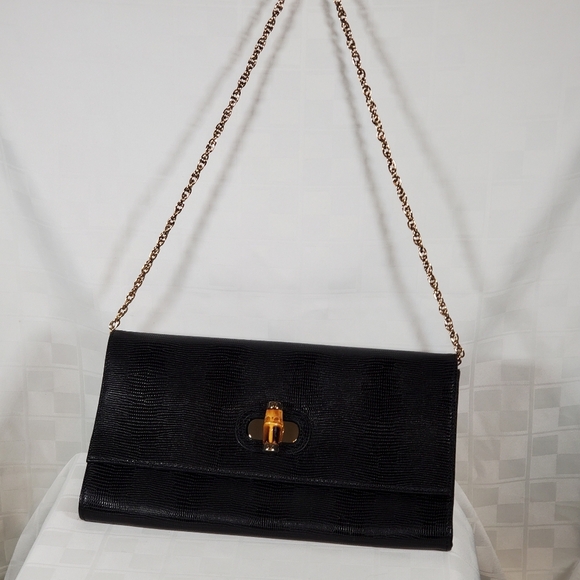 Talbott Black Leather  Bag - Picture 1 of 6